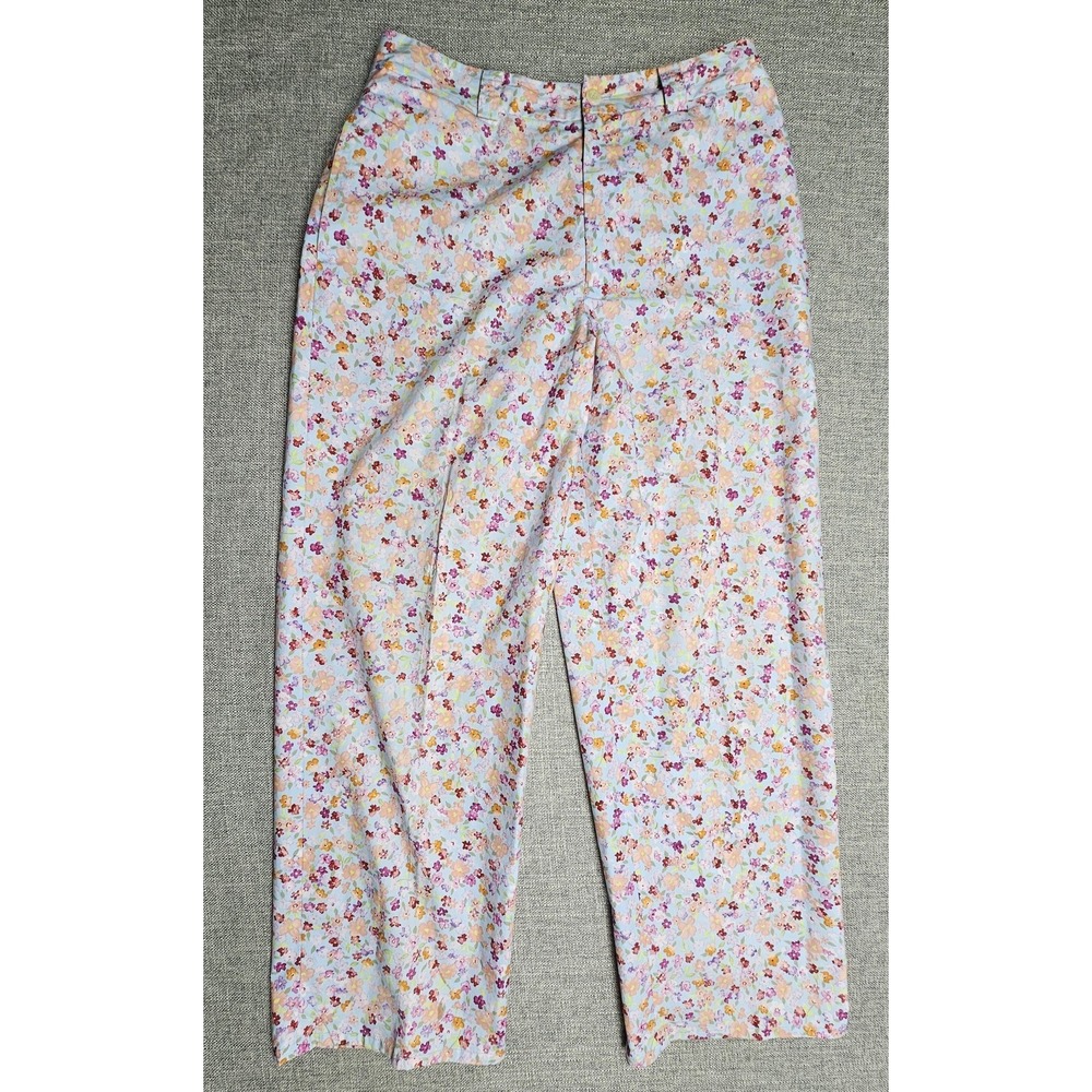 Saks Fifth Avenue Pants Womens 8 Multicolor Floral Cropped Capri